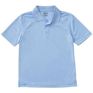 Classroom 58604 Adult Unisex Short Sleeve Moisture-Wicking Polo Light Blue